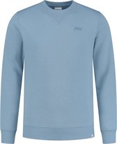 Purewhite -  Heren Regular Fit   Sweater  - Blauw - Maat S