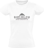 Happy Birthday | Dames T-shirt | Wit | Verjaardag | Koppel | Partner | Verassing | Feest