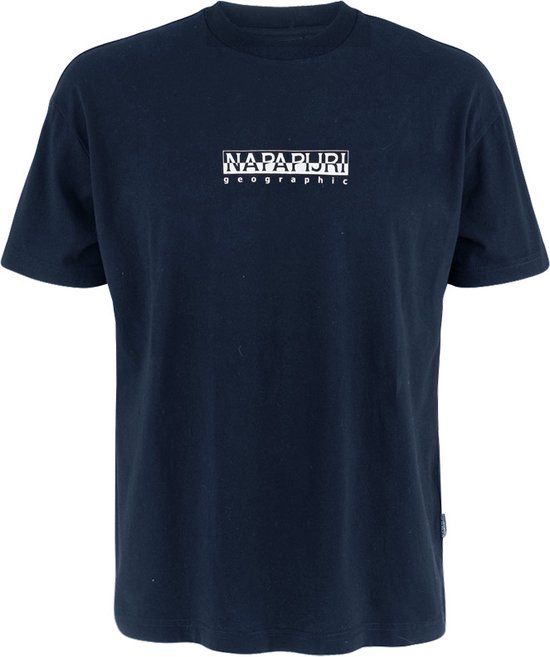 Napapijri s-box O-hals shirt logo blauw - XL