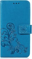 Étui Portefeuille Mobigear Floral Bleu OnePlus 6T