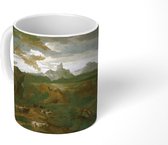 Mok - Landscape with a herdsman and goats - schilderij van Gaspard Dughet - 350 ML - Beker - Uitdeelcadeautjes