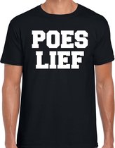 Poes lief t-shirt zwart voor heren - Fun t-shirts M