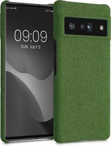 kwmobile hoesje voor Google Pixel 6 Pro - Stoffen backcover voor smartphone in groen
