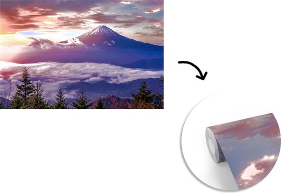 Papier Peint - Papier peint photo Montagnes dans la Brume - Largeur 420 cm x Hauteur 280 cm