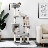 Multi-Level Toren Voor Grote Katten & Kittens - Krabpaal - Speelballetje - Kattenmand