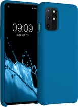 kwmobile telefoonhoesje voor OnePlus 8T - Hoesje met siliconen coating - Smartphone case in rifblauw