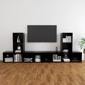 Decoways - 5-delige Tv-meubelset spaanplaat zwart