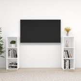 Decoways - Tv-meubelen 2 stuks 107x35x37 cm spaanplaat wit