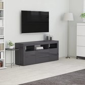 Decoways - Tv-meubel 120x30x50 cm spaanplaat hoogglans grijs