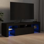 Decoways - Tv-meubel met LED-verlichting 140x35x40 cm zwart