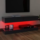 Decoways - Tv-meubel met LED-verlichting 120x35 cm grijs