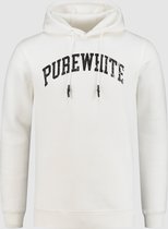 Purewhite -  Heren Slim Fit   Hoodie  - Wit - Maat L