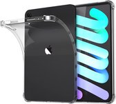 iPad Mini 6 Hoes Transparant  siliconen Shockproof Hoesje -  iPad Mini 2021 hoes Silicone Schokbestendig cover - hoes iPad Mini 6
