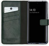 Samsung A52 (4G) Hoesje met Pasjeshouder - Samsung A52s Hoesje - Samsung A52 (5G) Hoesje - Selencia Echt Lederen Booktype - Groen
