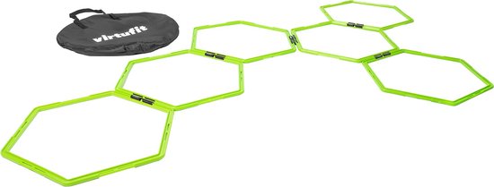 VirtuFit Hexagon Agility Grid - Speedladder - 6 Stuks - Inclusief opbergtas