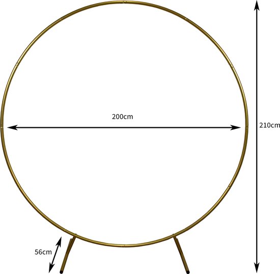 2 x 2,1 m grote ronde ballonnenboog kit hart bruiloft boog metalen ring bruiloft boog frame cirkel achtergrond stand voor feest ceremonie evenementen decoratie wit