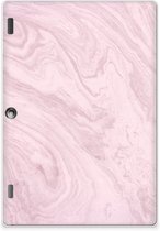 Cover Case Lenovo Tab 10 | Tab 2 A10-30 Tablet Hoes Marble Pink met doorzichte zijkanten