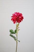 Kunstbloem - Dahlia Hillcrest- topkwaliteit decoratie - 2 stuks - zijden bloem - Oranje - 44 cm hoog