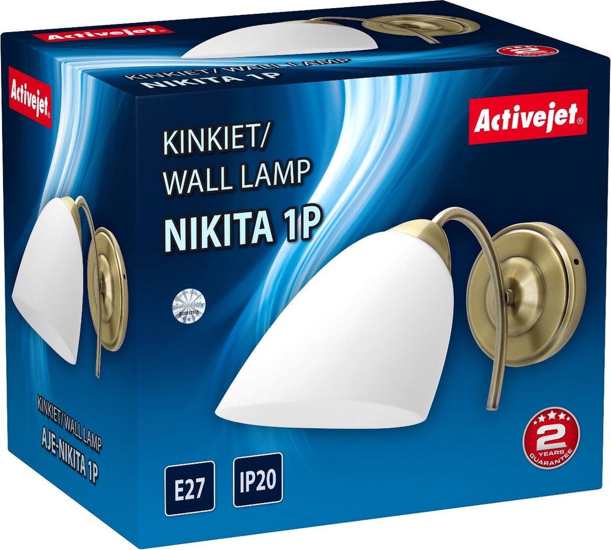 ActiveJet Spot Lamp Nikita 1P E27 1x60W patine.