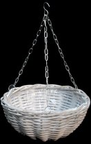 Van der Leeden Hanging basket rotan white wash
