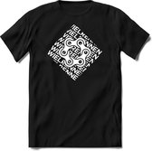 Wielrennen ketting ruit fiets T-Shirt Heren / Dames - Perfect wielren Cadeau Shirt - grappige Spreuken, Zinnen en Teksten. Maat L