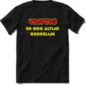 50 Jaar Goddelijk - Feest kado T-Shirt Heren / Dames - Geel / Rood - Perfect Verjaardag Cadeau Shirt - grappige Spreuken, Zinnen en Teksten. Maat XXL