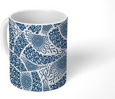 Mok - Koffiemok - Vis - Zonnebloem - Schubben - Patronen - Vintage - Mokken - 350 ML - Beker - Koffiemokken - Theemok