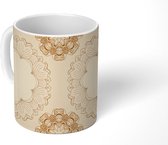 Mok - Koffiemok - Mandala - Bloemen - Vintage - Design - Mokken - 350 ML - Beker - Koffiemokken - Theemok