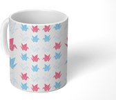 Mok - Koffiemok - Origami - Patronen - Vogel - Mokken - 350 ML - Beker - Koffiemokken - Theemok