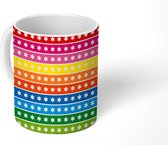 Mok - Koffiemok - Regenboog - Patronen - Sterren - Mokken - 350 ML - Beker - Koffiemokken - Theemok