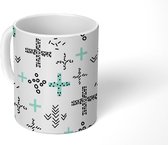 Mok - Koffiemok - Patronen - Plus - Scandinavisch - Mokken - 350 ML - Beker - Koffiemokken - Theemok