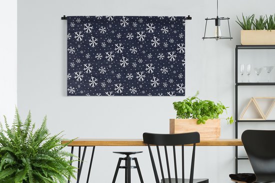 Tapisserie - Tapisserie - Hiver - Flocon de neige - Motifs - 150x100 cm - Tapisserie