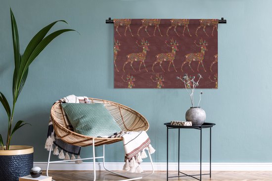 Tapisserie - Tapisserie - Cerf - Motifs - Couleurs - 90x60 cm - Tapisserie