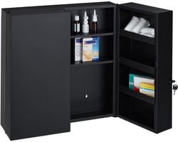 Medicijnkast afsluitbaar - 11 vakken - 53,5x53x19 cm - hangend