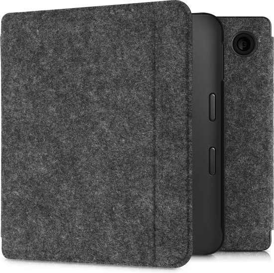 kwmobile cover pour Kobo Libra 2 - housse de protection liseuse en feutre - gris foncé