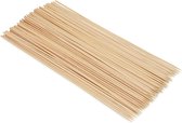 Brochettes de brochettes de bambou Navaris (100) - Brochettes de bambou en bois pour kebab, grill, BBQ, fruits, fontaine de chocolat, guimauves à rôtir - 30 cm de long