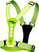 Joggy Safe running vest met led - hardloop verlichting - neon geel - 2 jaar garantie