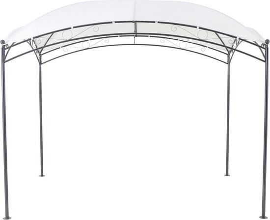 NATERIAAL - Tuinpaviljoen OCCO - Tuinpaviljoen - 3x2 m - 6 m² - UV-bescherming - Waterafstotende tent - Partytent - Staal - Wit