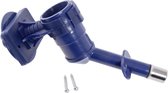 Flamingo flessenhouder molli blauw & zilver - 15cm l x 6cm b x 15cm h