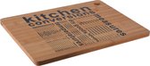 Rechthoekige bamboe houten snijplank met print 40 x 30 cm