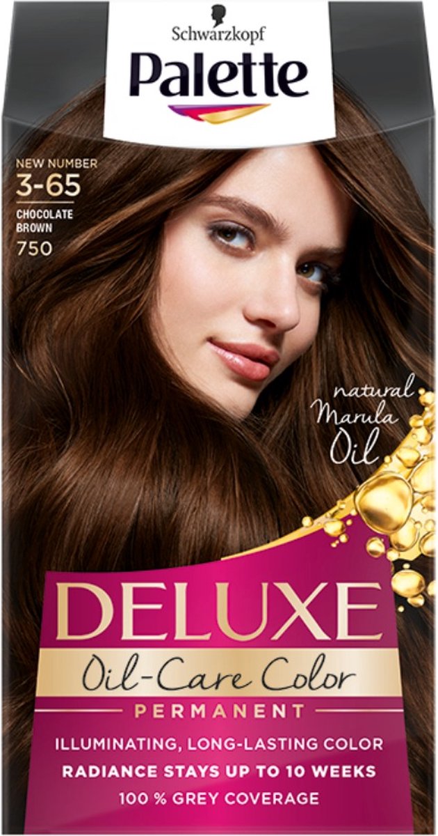 Schwarzkopf Poly Palette - Haarverf - 750 - Chocoladebruin - 3-65 - 115ml x 3
