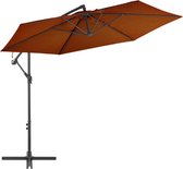 Zweefparasol met aluminium paal 300 cm terracottakleurig