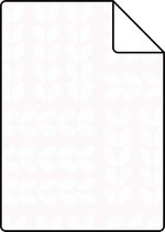 Proefstaal Origin Wallcoverings behang scandinavische blaadjes poederroze en mat wit - 347501 - 26,5 x 21 cm