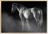 Poster Met Metaal Gouden Lijst - Witte Paard Poster