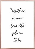 Poster Met Metaal Rose Lijst - Together Poster