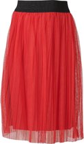 Meisjes plisse rok tule rood | Maat 116/ 6Y