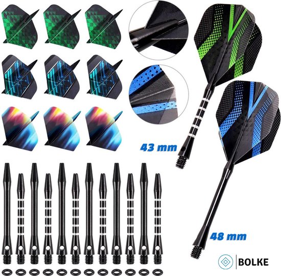 Dartpijlen - Dart flights - Dartpijlen set van 12 stuks - Hoge kwaliteit - Dartflights 24 stuks - Luxe 20/22 gram dartpijlen van Strex — afbeelding 3