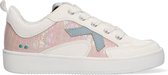 Bunnies JR 222492-700 Meisjes Lage Sneakers - Wit/Roze - Imitatieleer - Veters