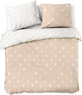 Dindi Home Dekbedovertrek Pretty Peach - 260x220 - 100% katoen - Roze