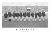 Walljar - FC Den Bosch elftal '66 - Zwart wit poster met lijst